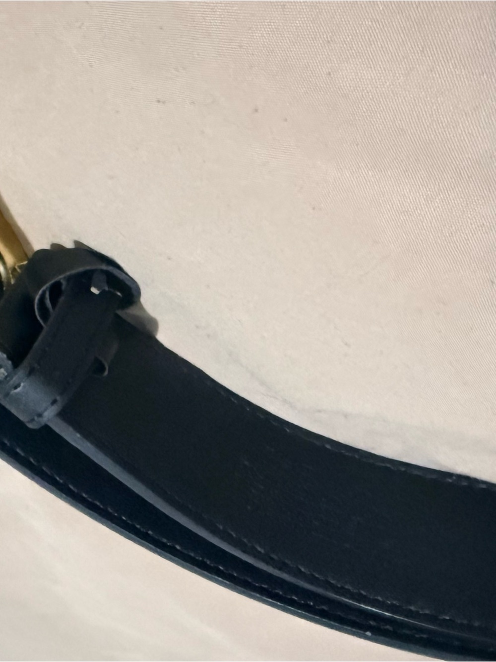Gucci Black Leather Belt with Gold Buckle